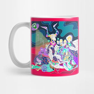 the demon the goat and the alien witches Mug